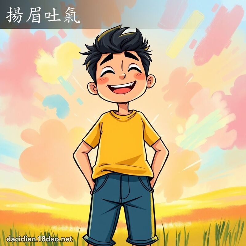 揚眉吐氣 - 國語大辭典配圖