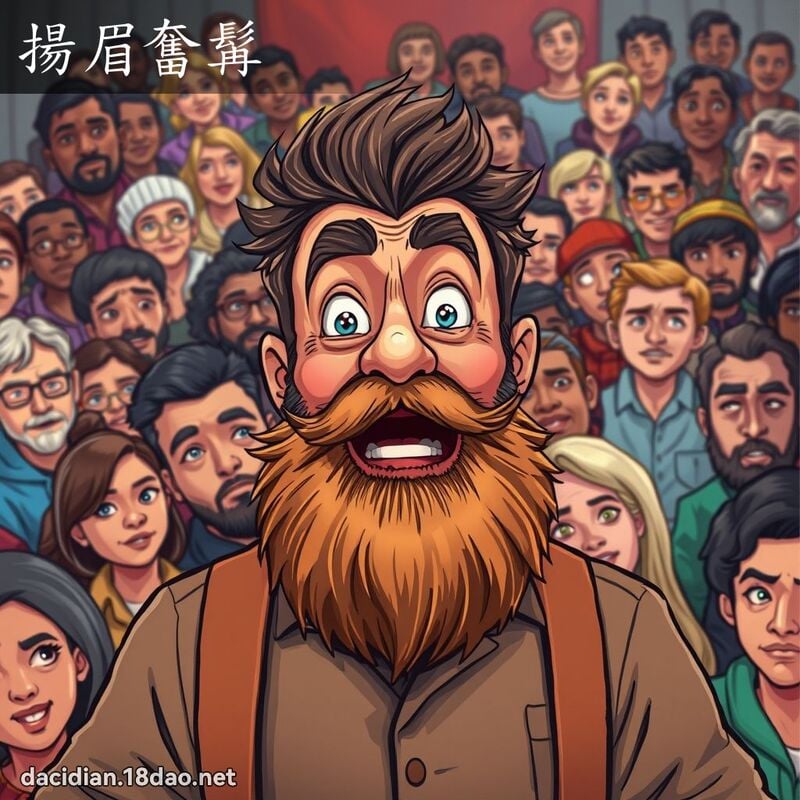 揚眉奮髯 - 國語大辭典配圖