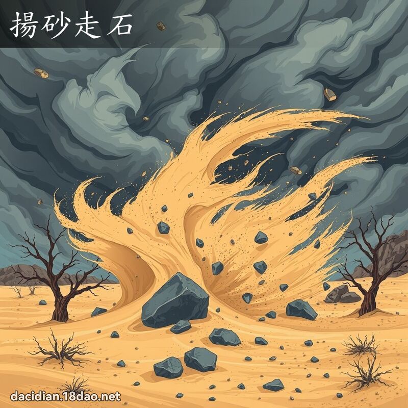 揚砂走石 - 國語大辭典配圖