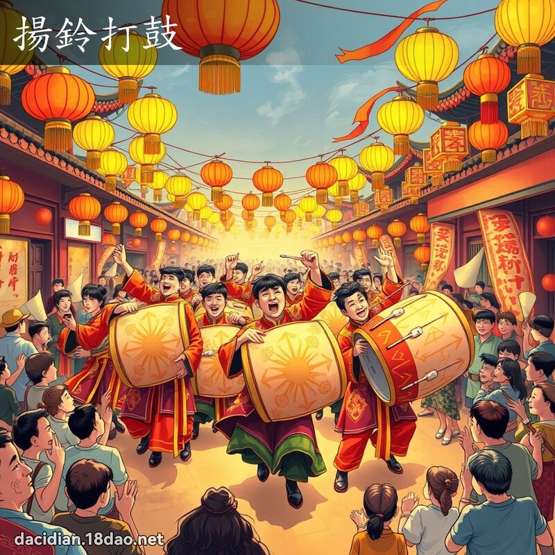 扬铃打鼓 - 国语大辞典配图