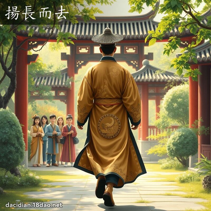 揚長而去 - 國語大辭典配圖