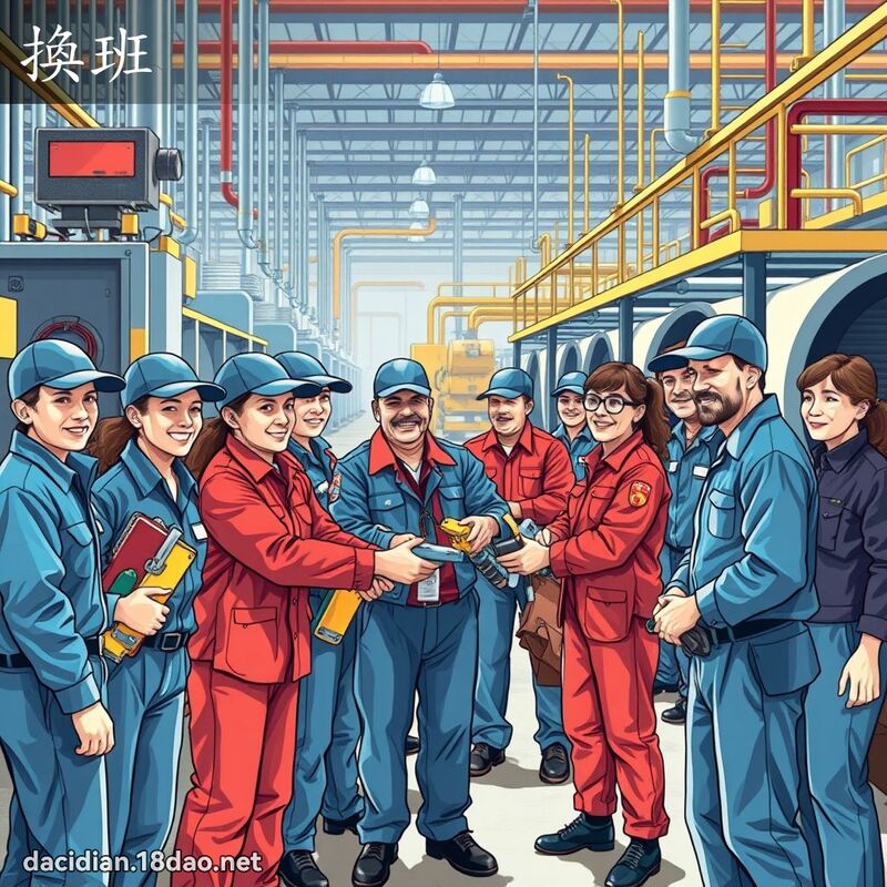 换班 - 国语大辞典配图