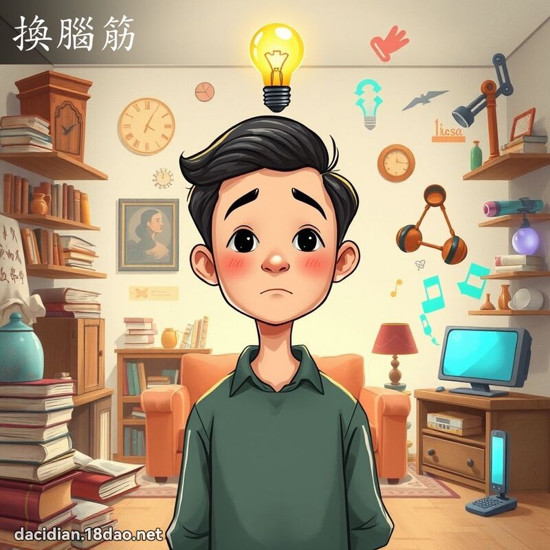 換腦筋 - 國語大辭典配圖