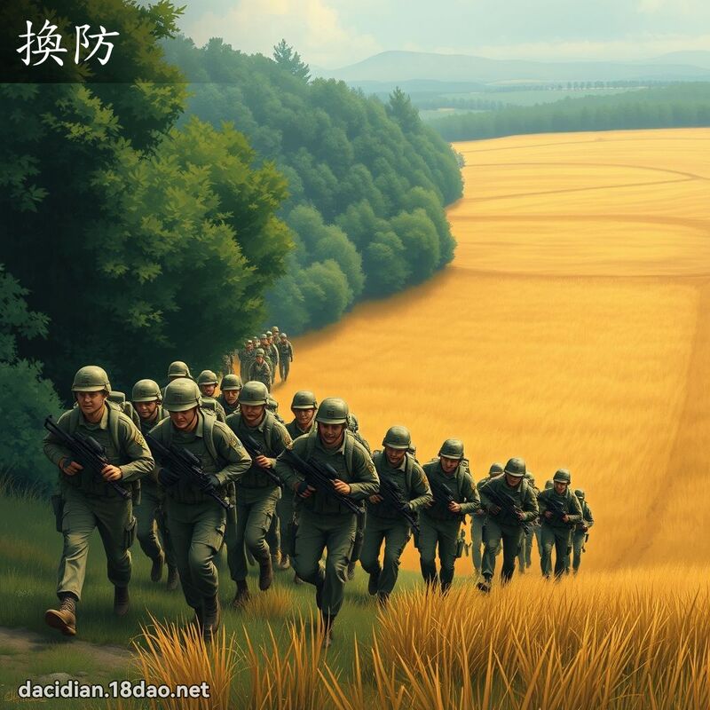換防 - 國語大辭典配圖