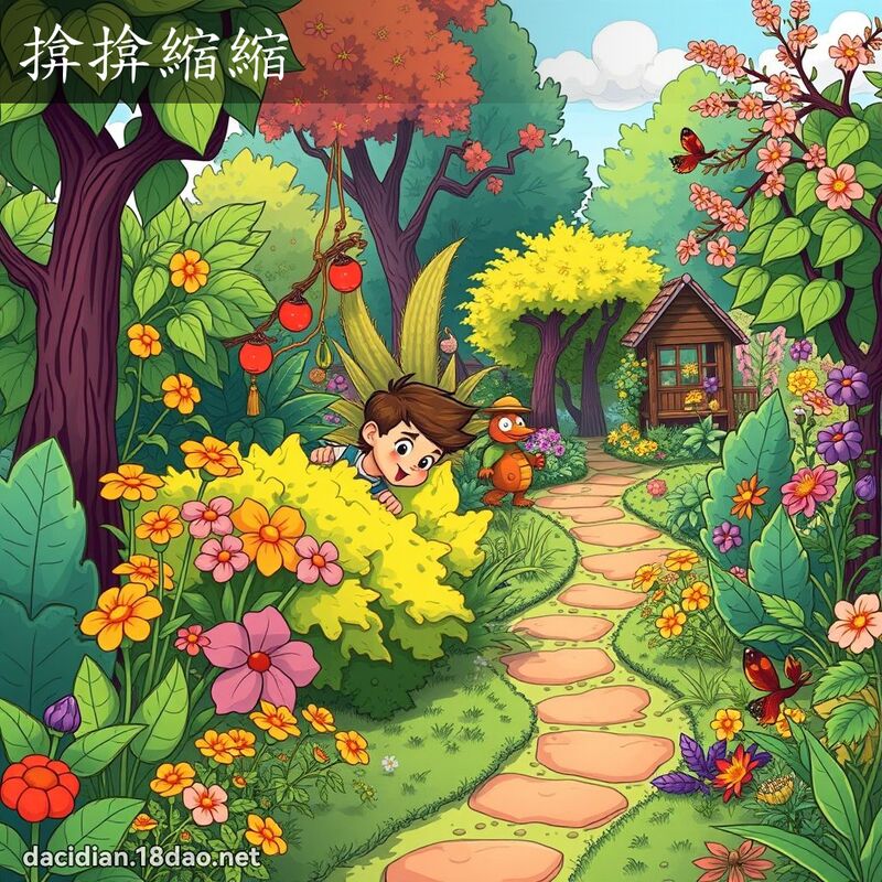 揜揜縮縮 - 國語大辭典配圖