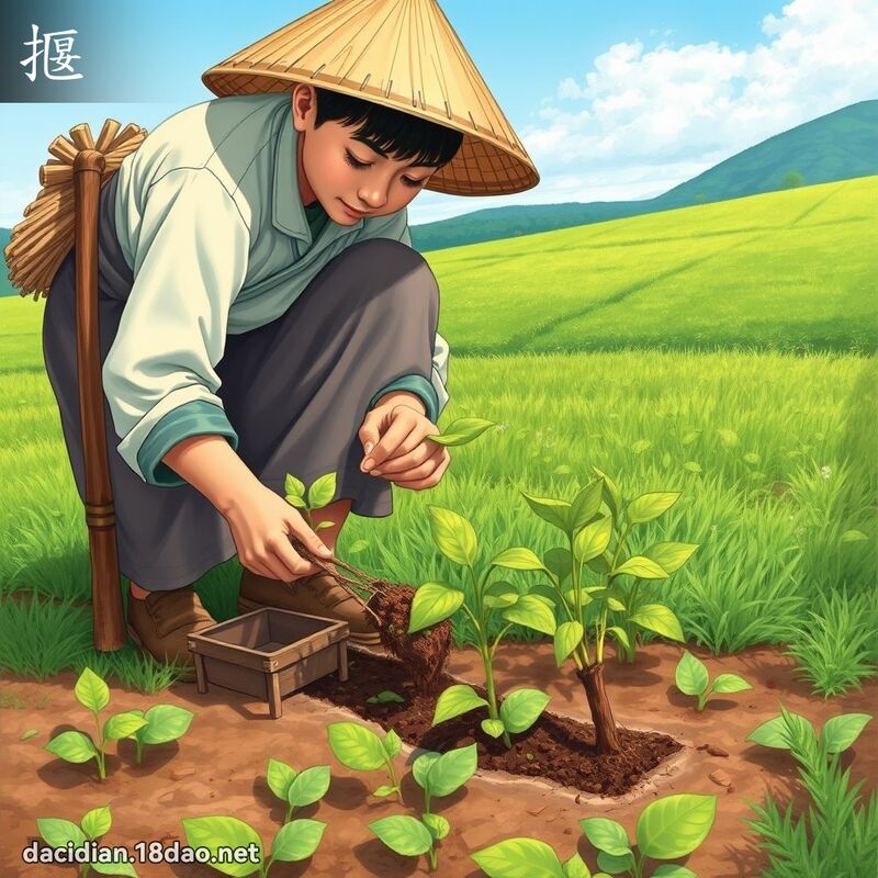 揠 - 國語大辭典配圖