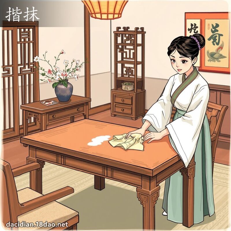 揩抹 - 國語大辭典配圖