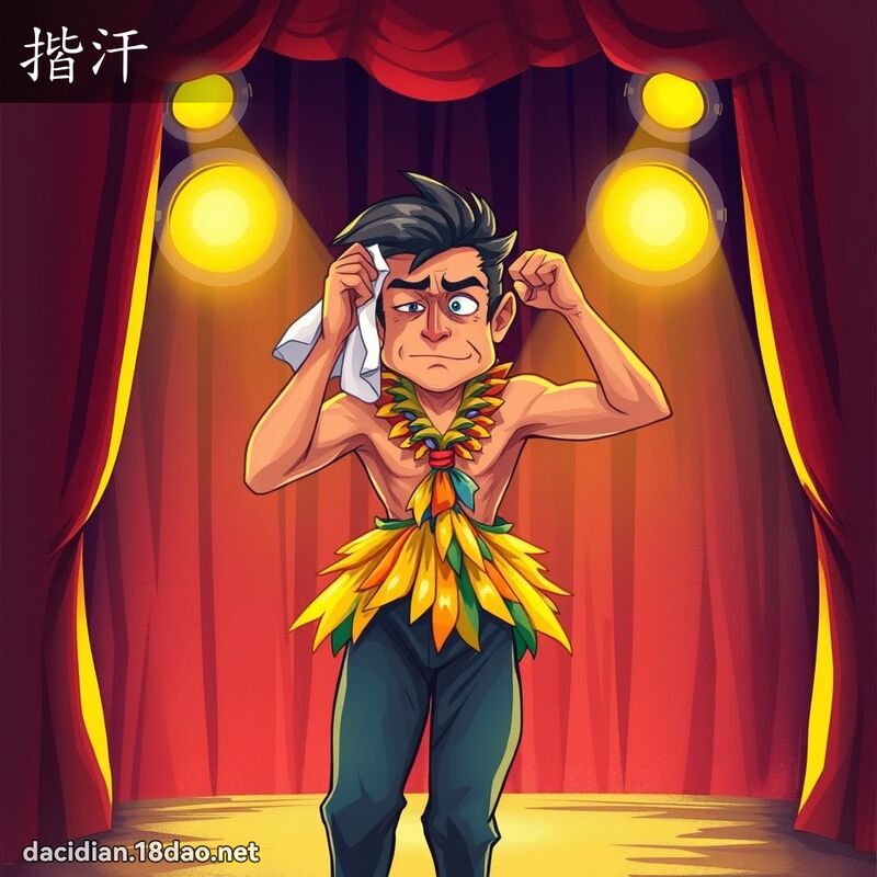 揩汗 - 国语大辞典配图