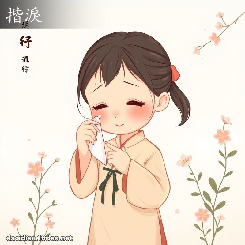 揩淚 - 國語大辭典配圖