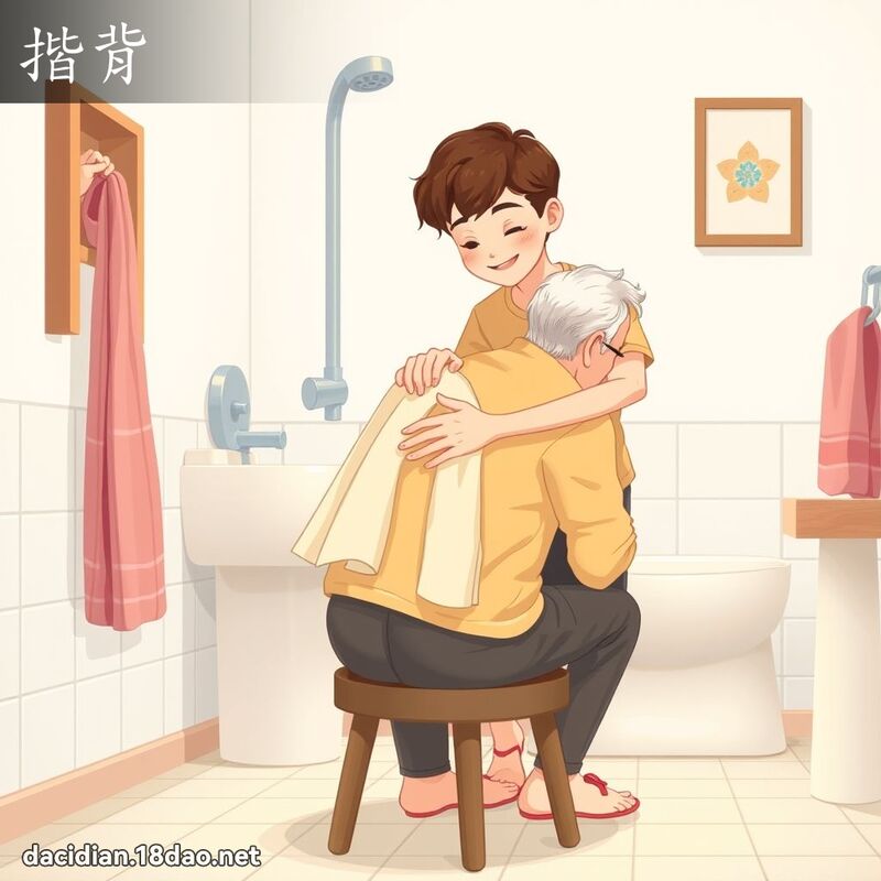 揩背 - 國語大辭典配圖