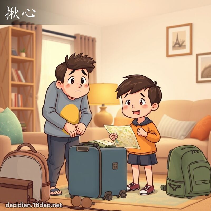 揪心 - 国语大辞典配图