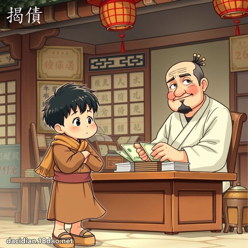 揭債 - 國語大辭典配圖