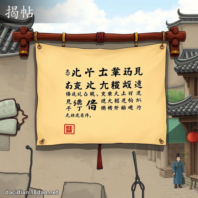 揭帖 - 国语大辞典配图
