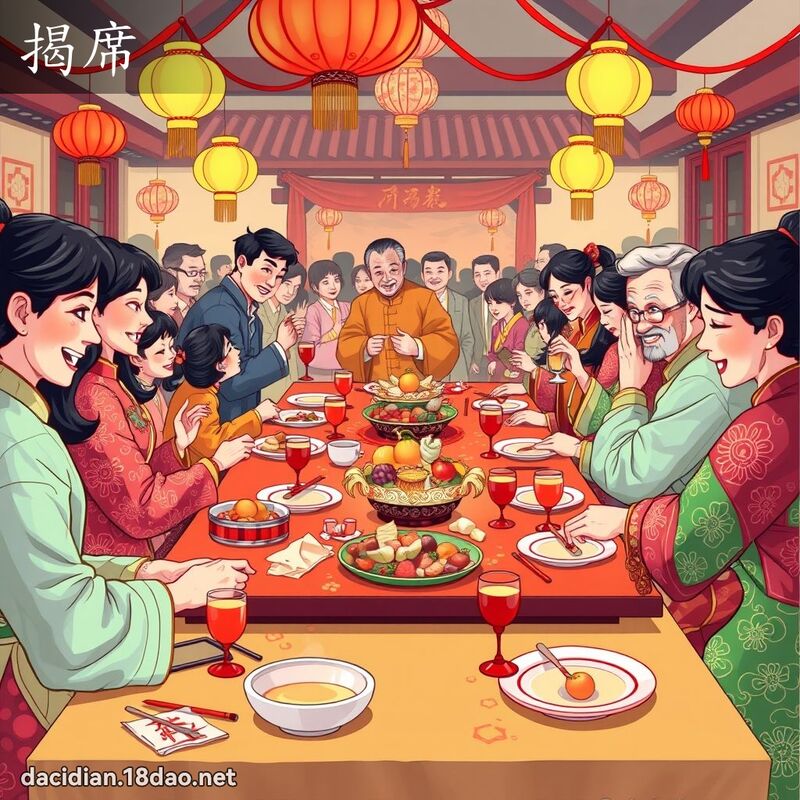 揭席 - 国语大辞典配图