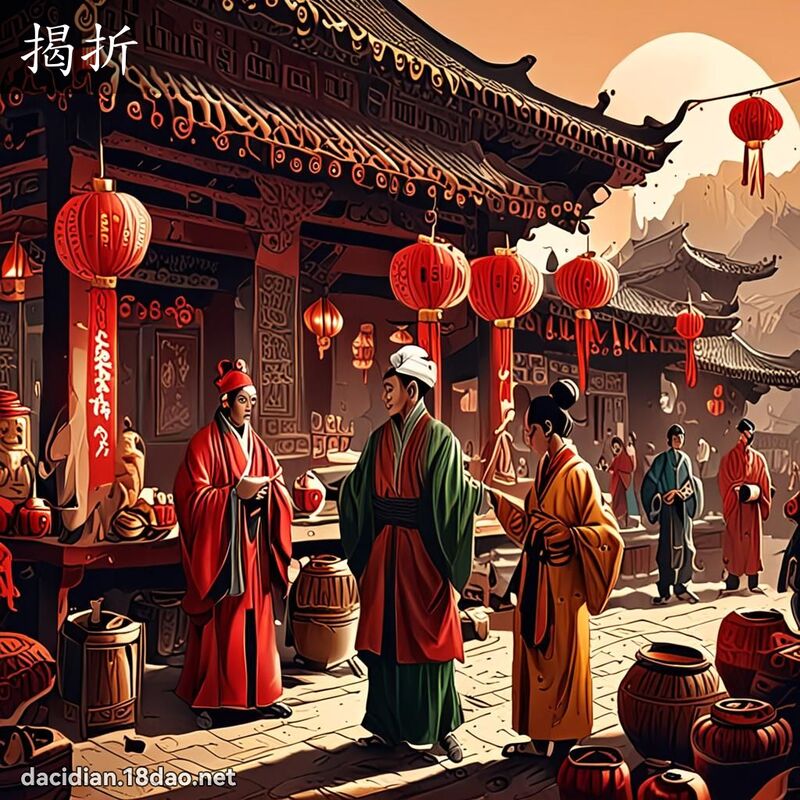 揭折 - 国语大辞典配图