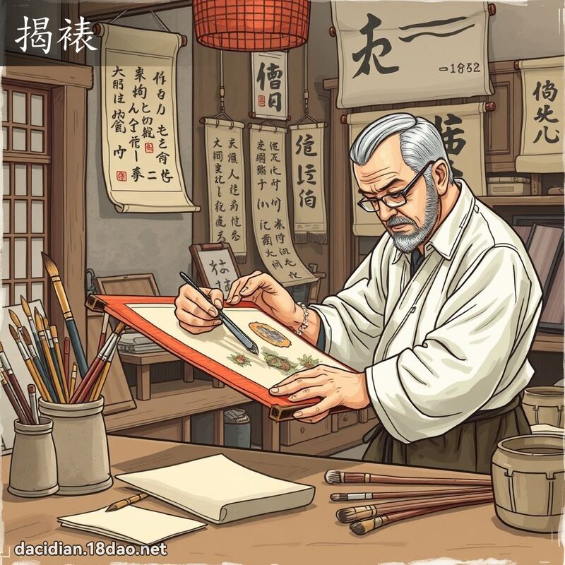 揭裱 - 國語大辭典配圖