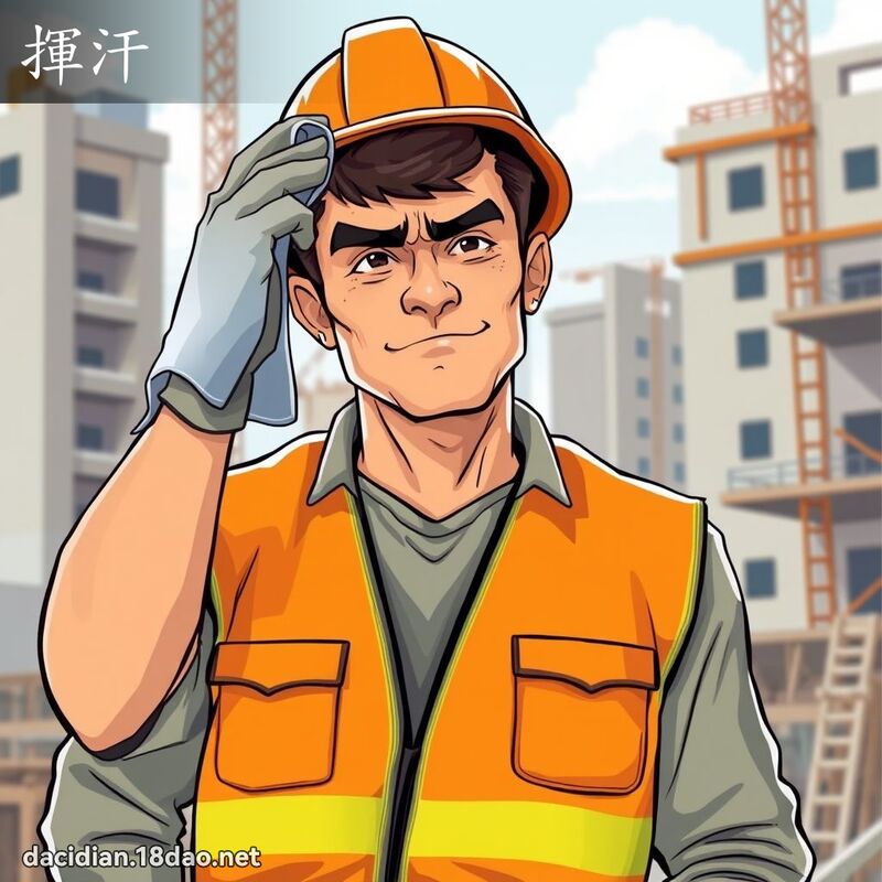 揮汗 - 國語大辭典配圖