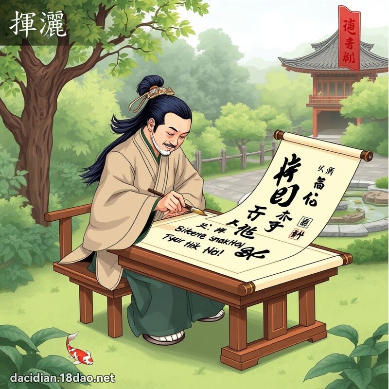 揮灑 - 國語大辭典配圖
