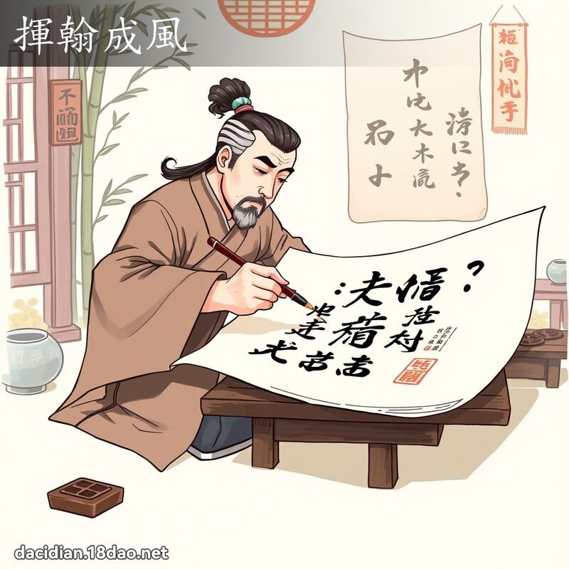 挥翰成风 - 国语大辞典配图