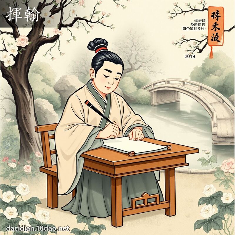 揮翰 - 國語大辭典配圖