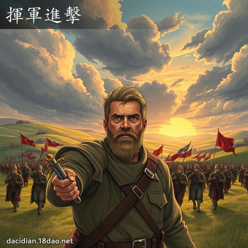 揮軍進擊 - 國語大辭典配圖