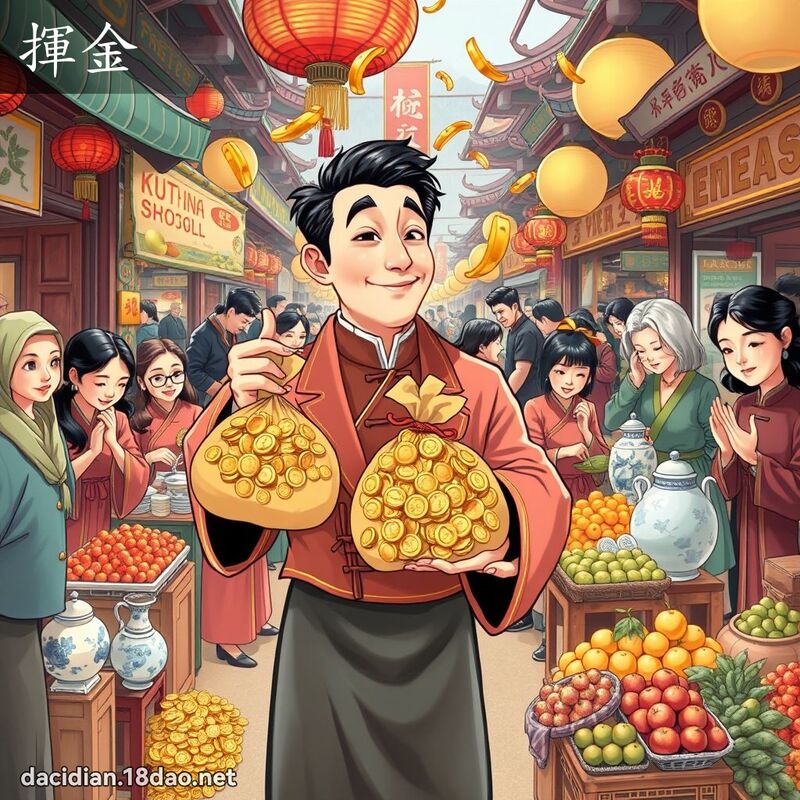 挥金 - 国语大辞典配图