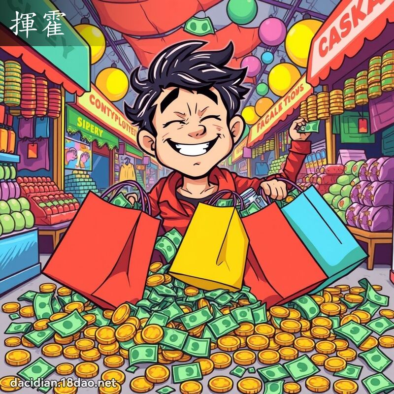 挥霍 - 国语大辞典配图