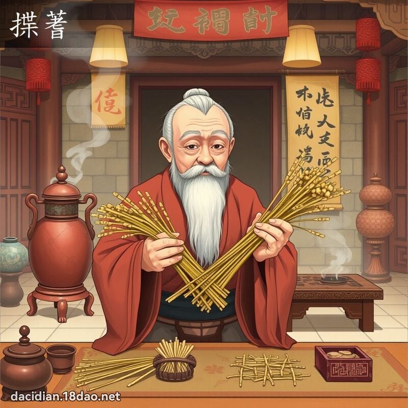 揲蓍 - 国语大辞典配图