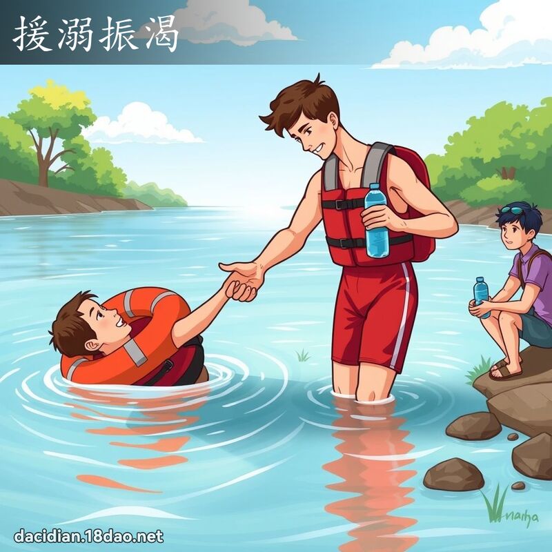 援溺振渴 - 国语大辞典配图