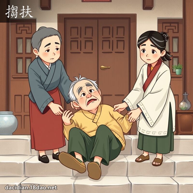 搊扶 - 国语大辞典配图