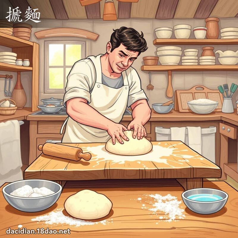 搋麵 - 國語大辭典配圖