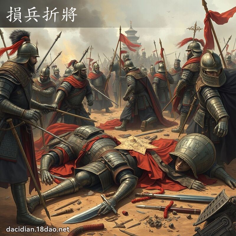 损兵折將 - 国语大辞典配图