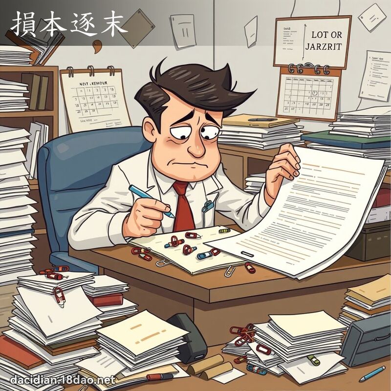 損本逐末 - 國語大辭典配圖