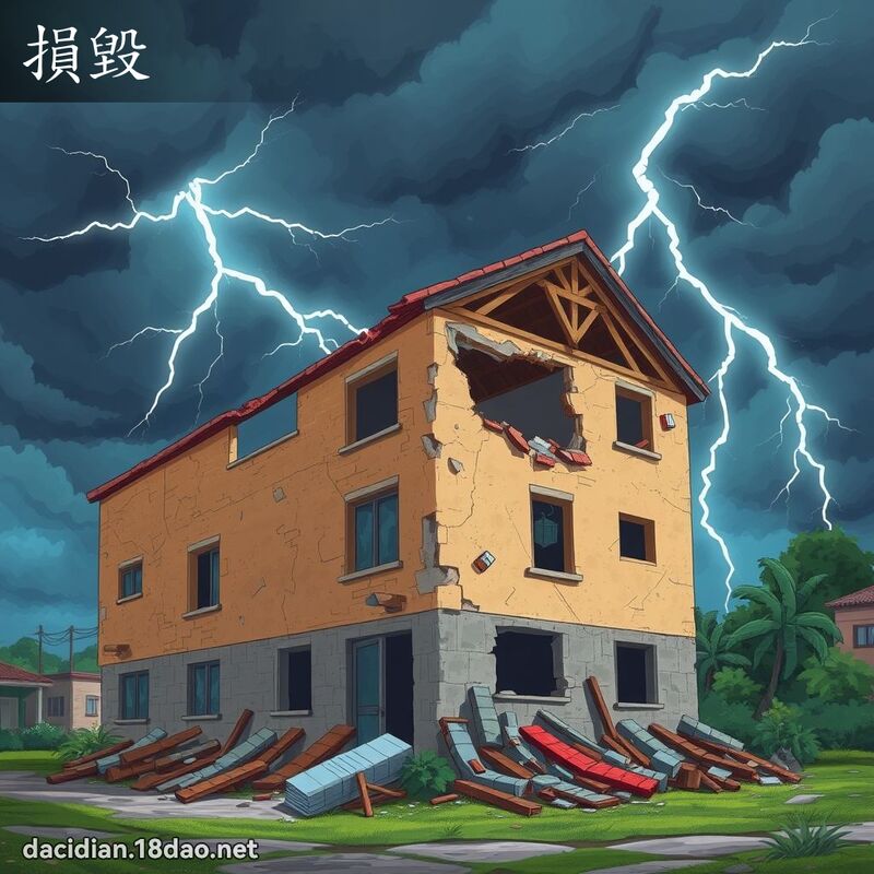 损毁 - 国语大辞典配图