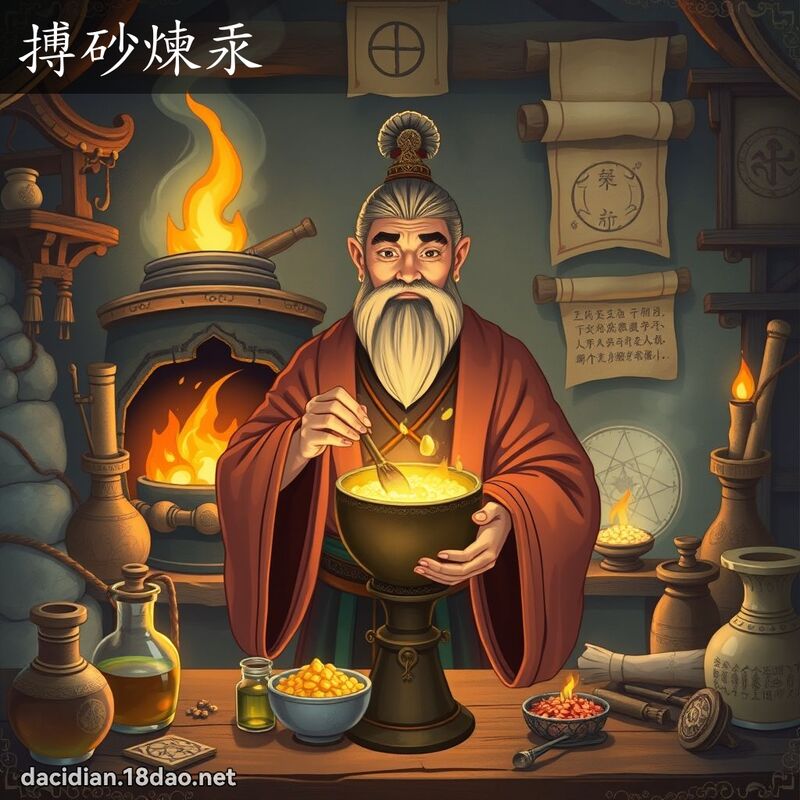 搏砂煉汞 - 國語大辭典配圖