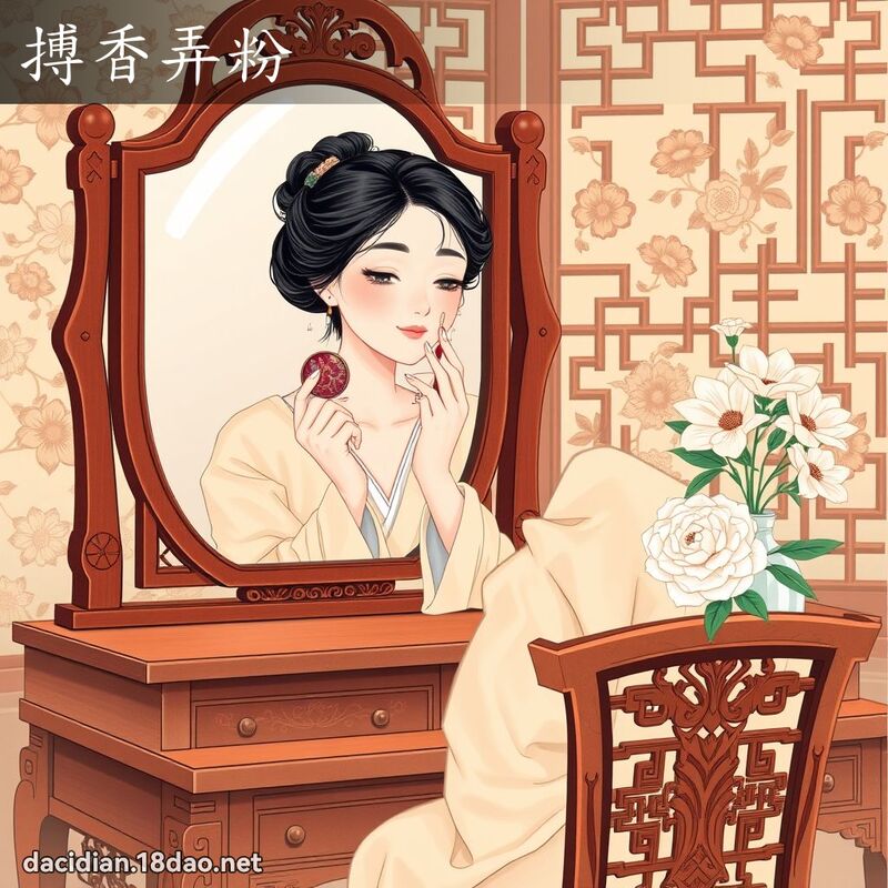 搏香弄粉 - 國語大辭典配圖