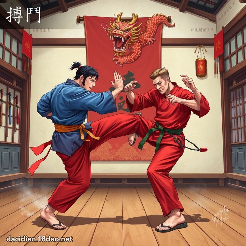 搏鬥 - 國語大辭典配圖