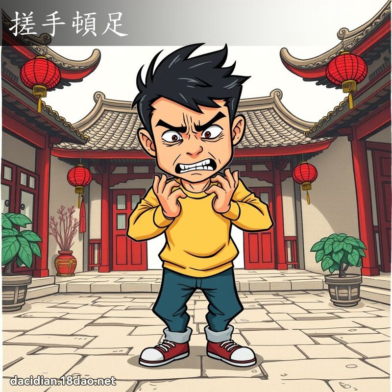 搓手頓足 - 國語大辭典配圖