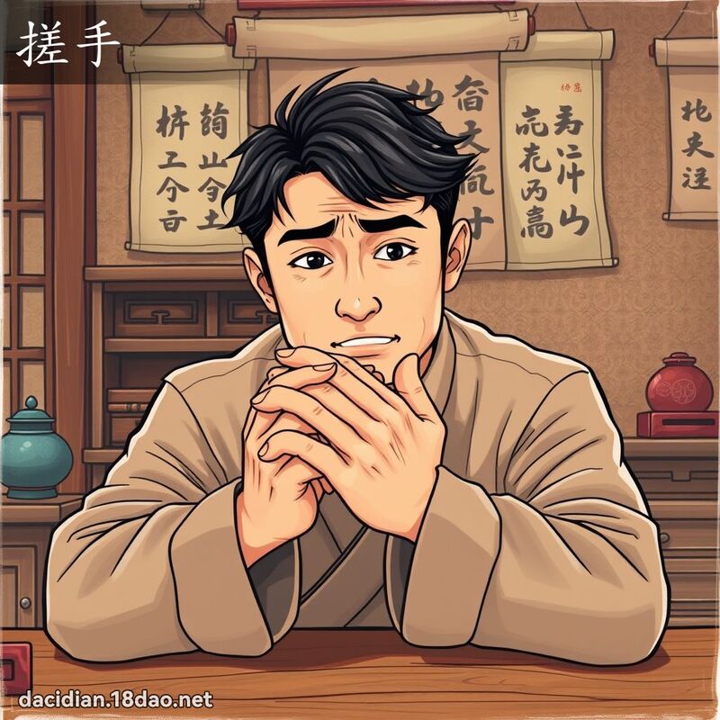 搓手 - 国语大辞典配图