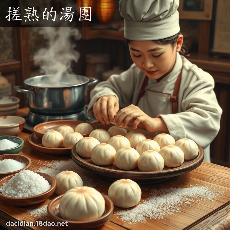 搓熟的汤团 - 国语大辞典配图