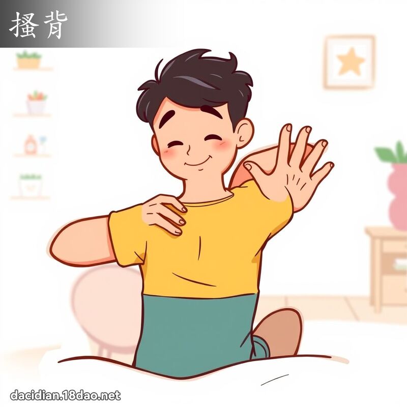 搔背 - 国语大辞典配图