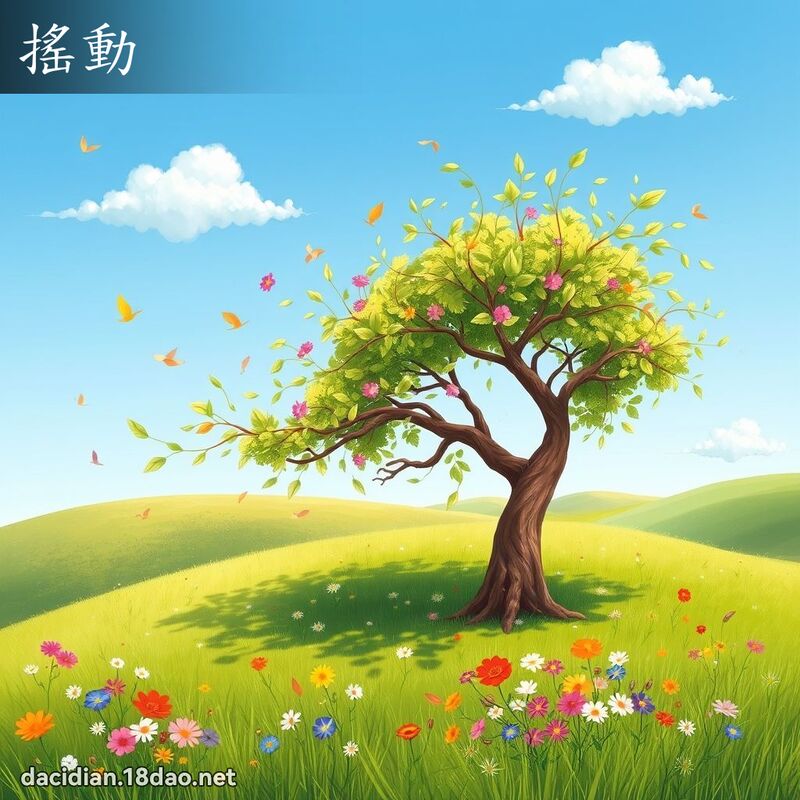 摇动 - 国语大辞典配图