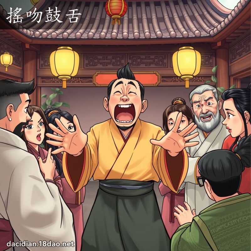 摇吻鼓舌 - 国语大辞典配图