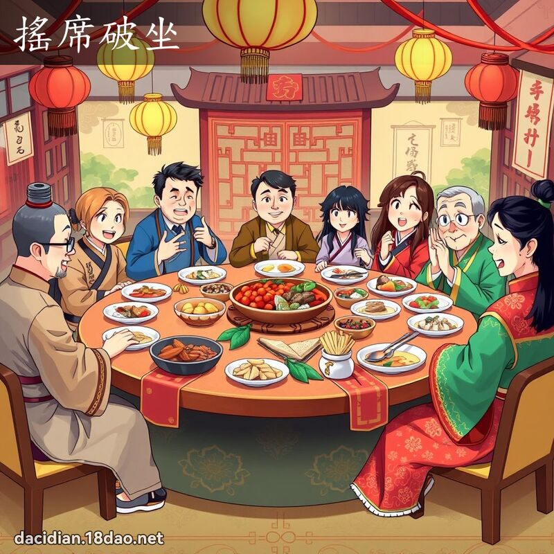 摇席破坐 - 国语大辞典配图