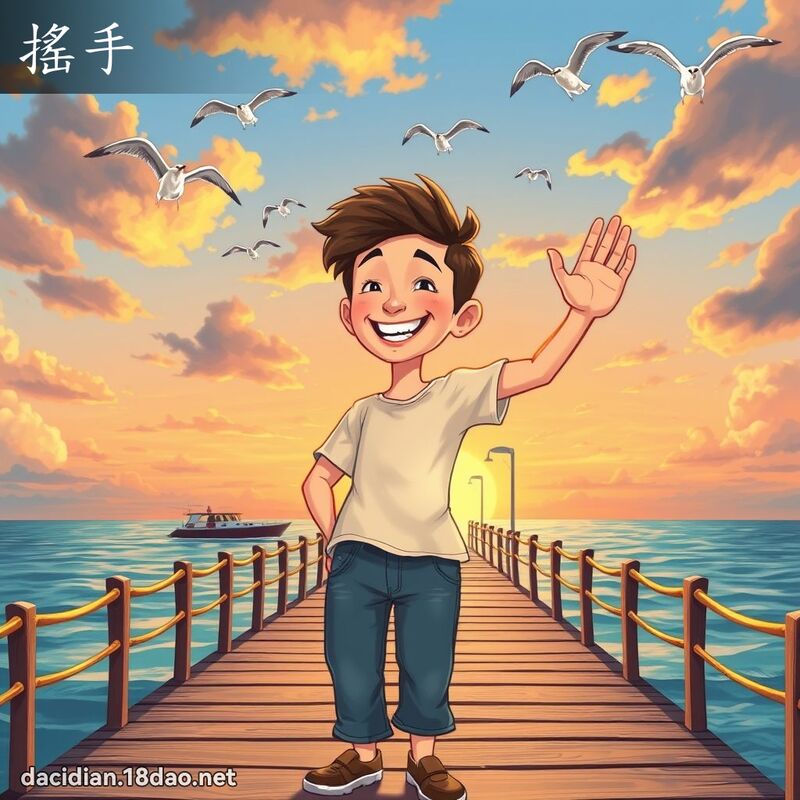 摇手 - 国语大辞典配图