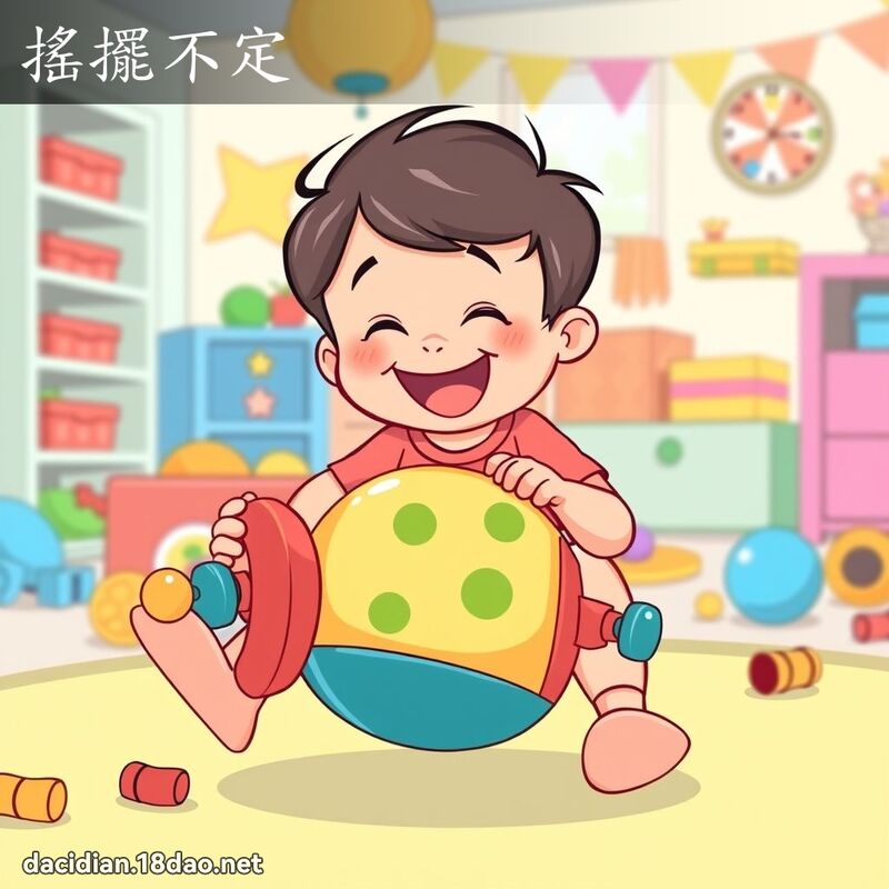 搖擺不定 - 國語大辭典配圖