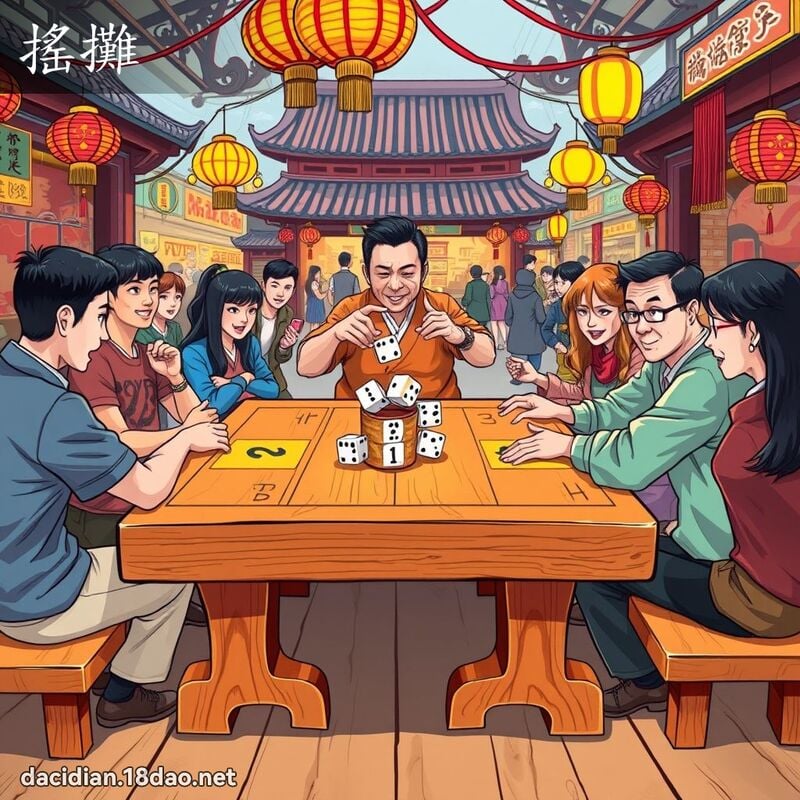 摇摊 - 国语大辞典配图