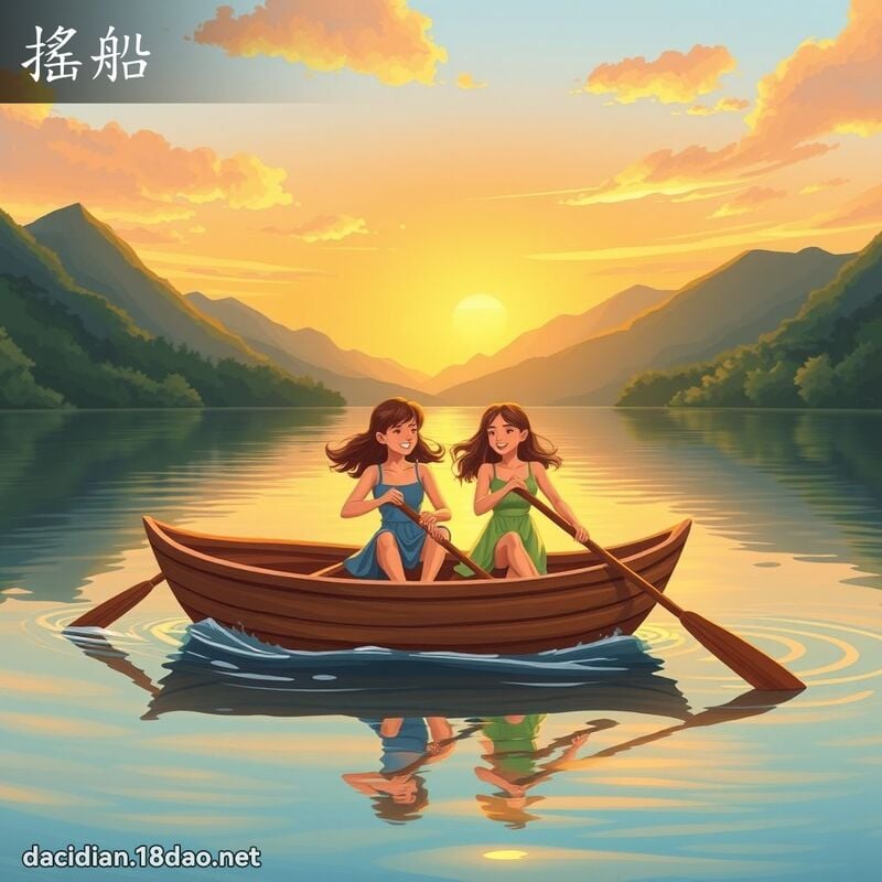 搖船 - 國語大辭典配圖