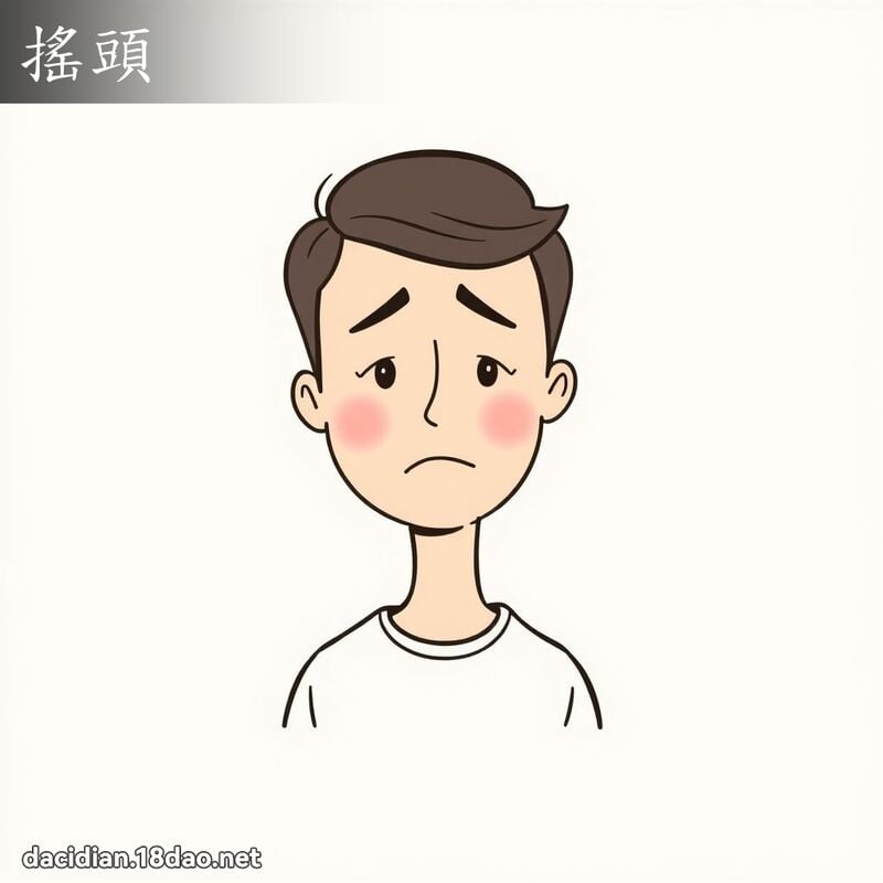 摇头 - 国语大辞典配图