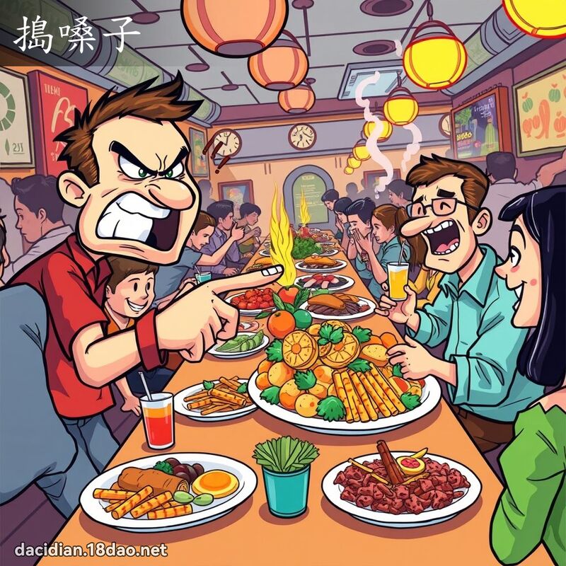 搗嗓子 - 國語大辭典配圖